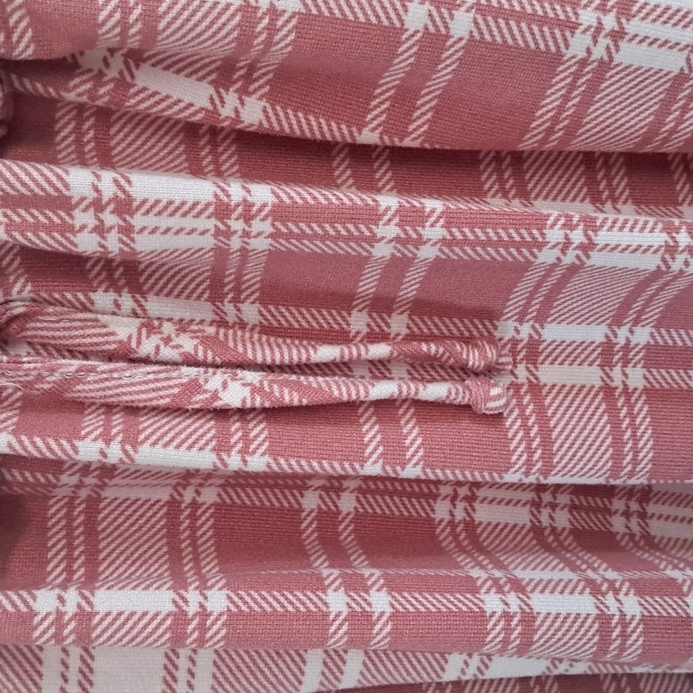 Stylish Kids Casual Dress with Pink Plaid Skirt Girls Size 8 - Picture 4 of 6
